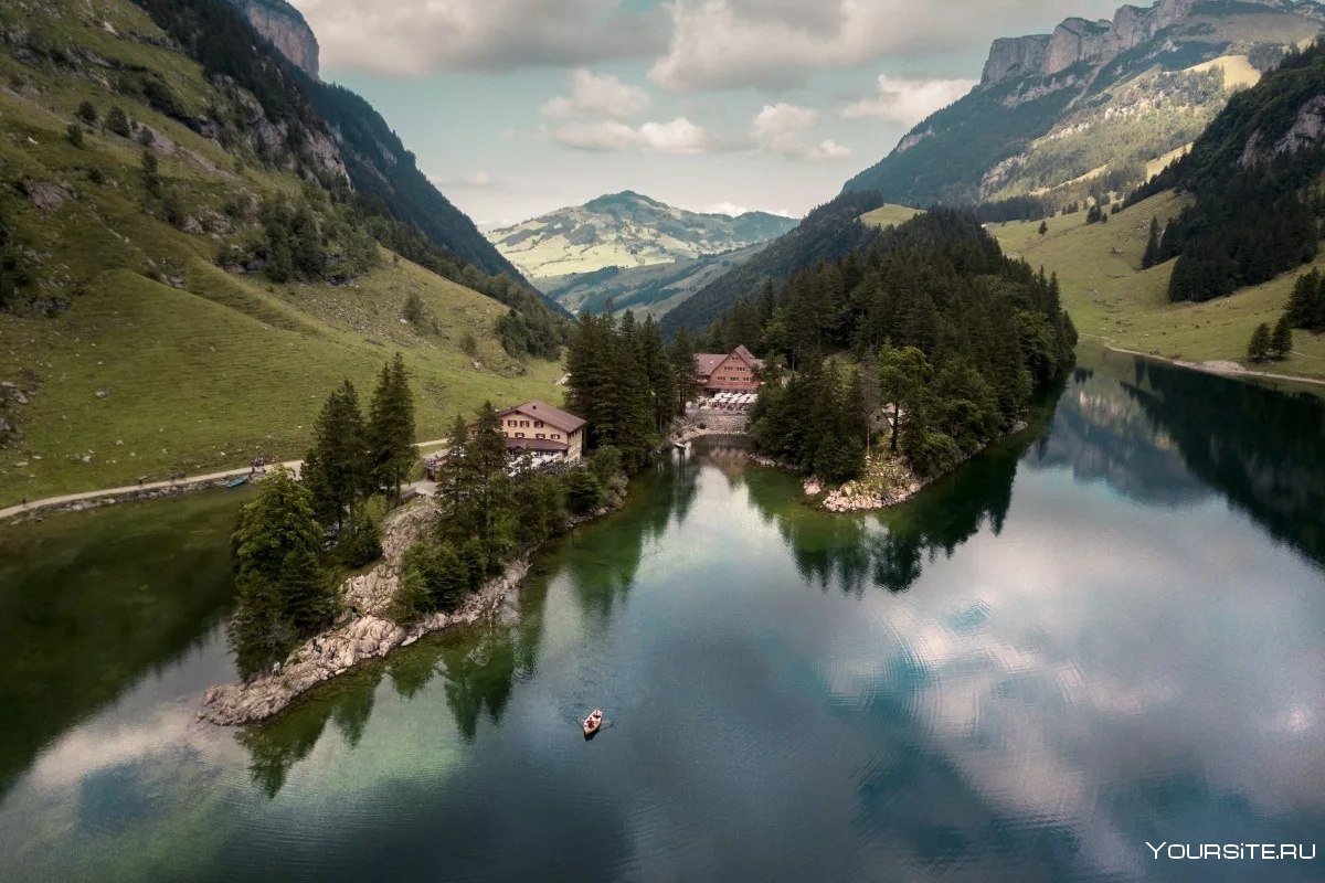Seealpsee Швейцария озеро