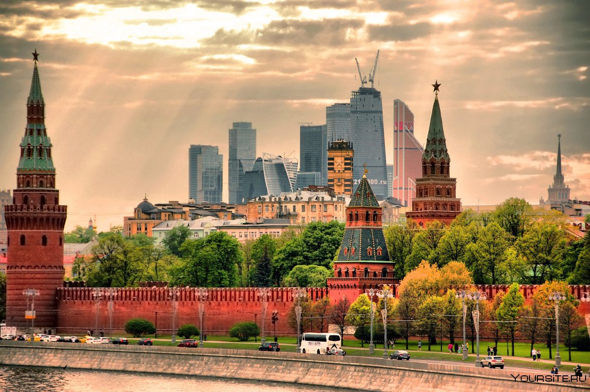 Москва Сити вид на Кремль