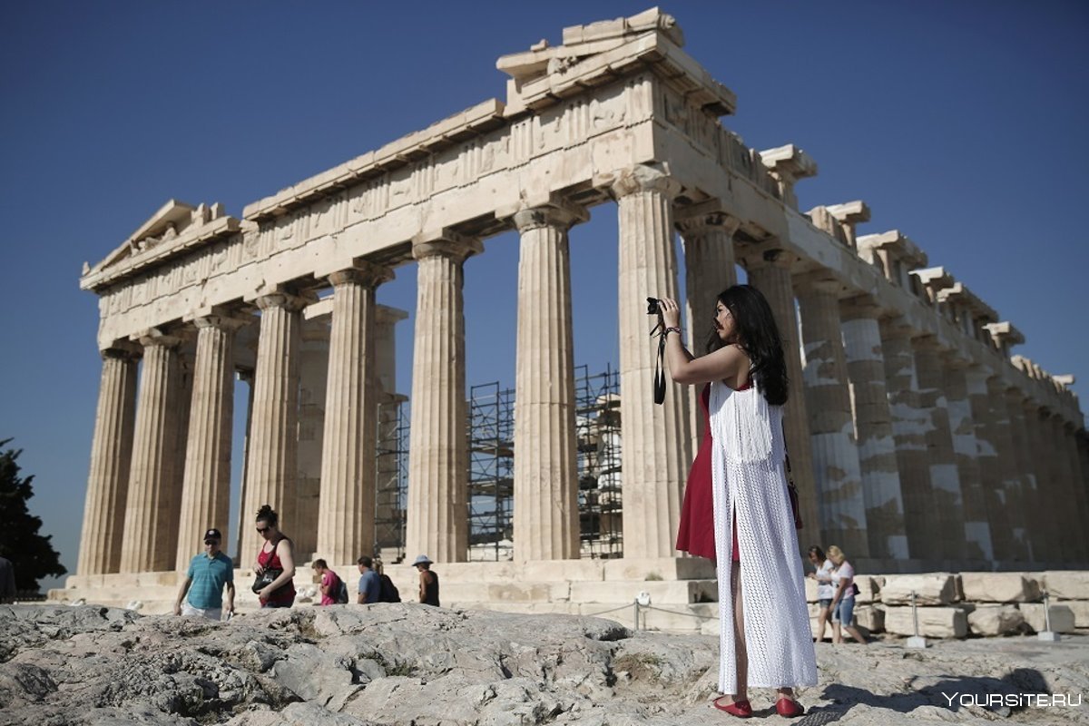 Греция Акрополь фото туристы