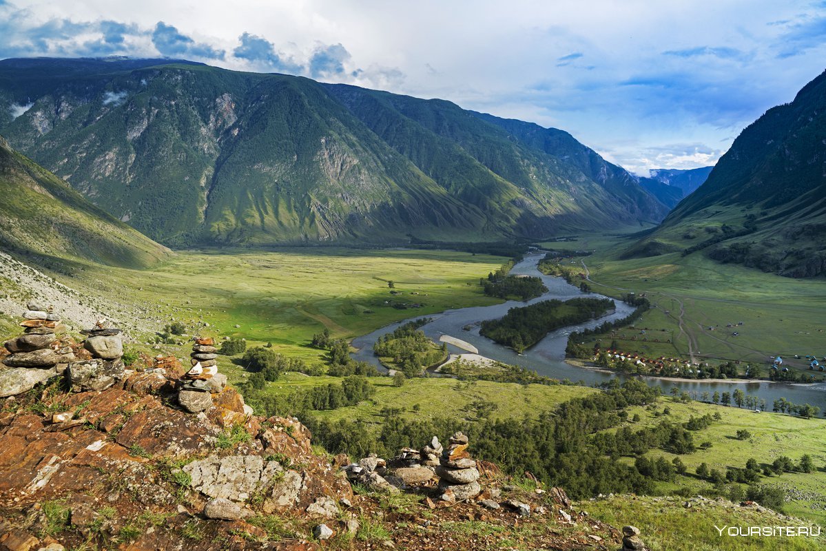 Долина Чулышман горный Алтай