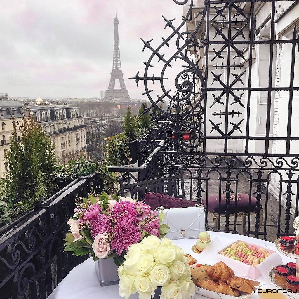 Париж Эйфелева башня балкон Париж