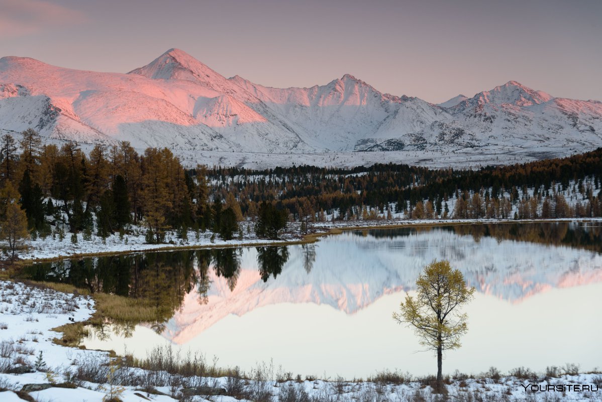 Озеро Киделю Алтай зимой