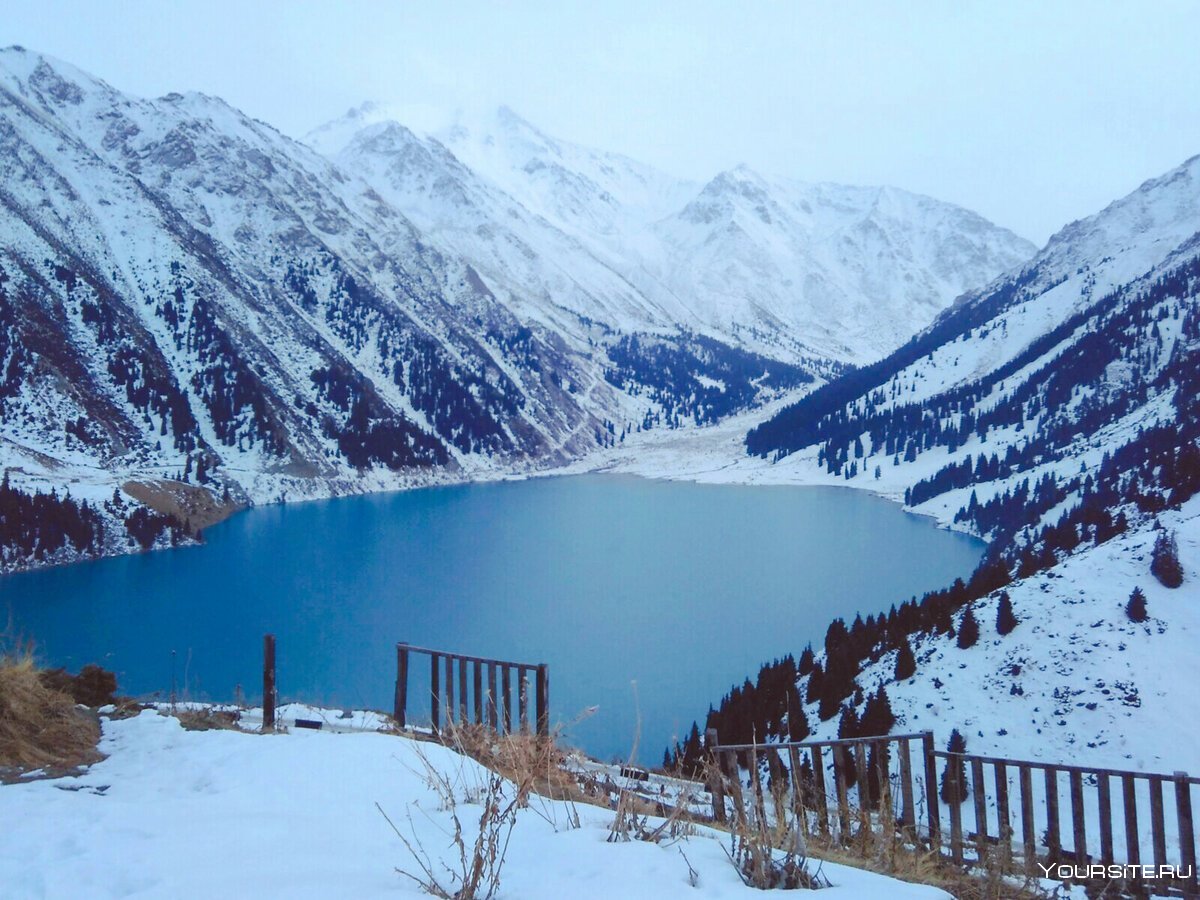 Озеро Бао Казахстан зимой