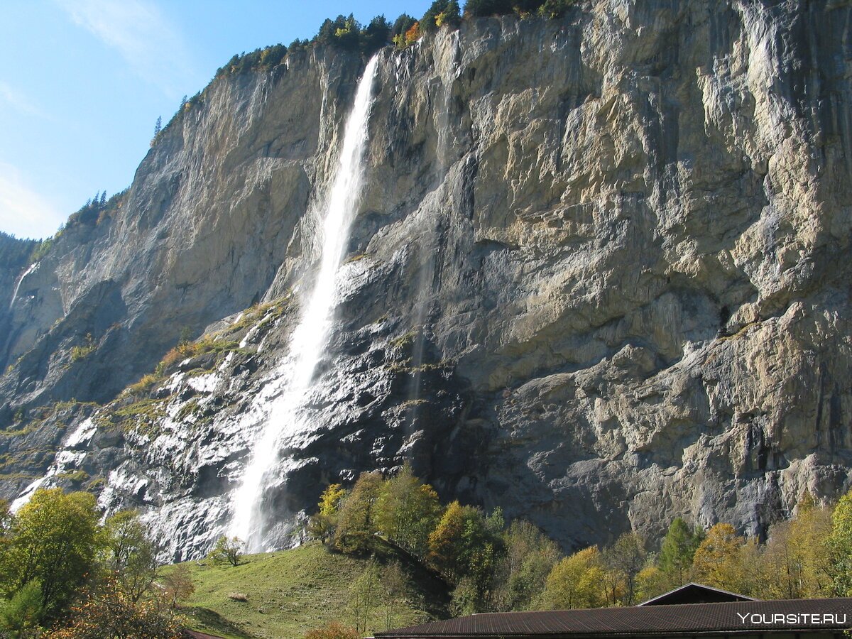 Интерлакен Швейцария водопад