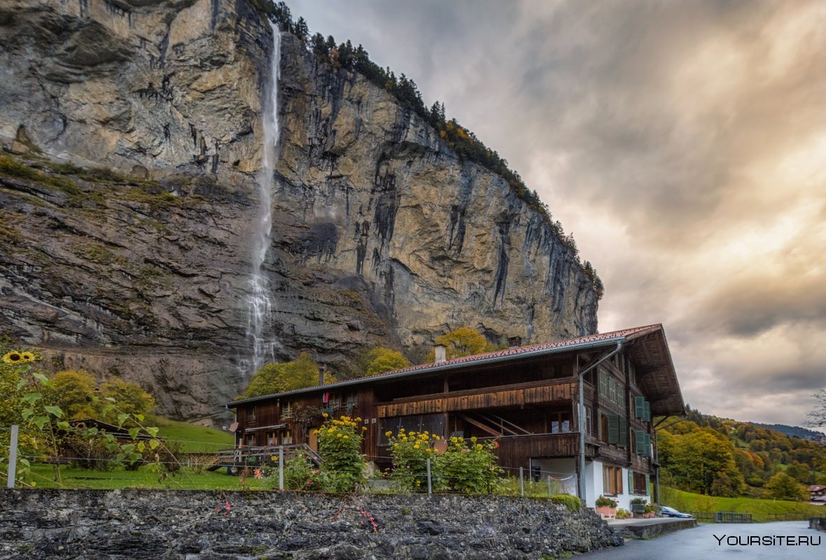 Швейцария водопад Штауббах Валь