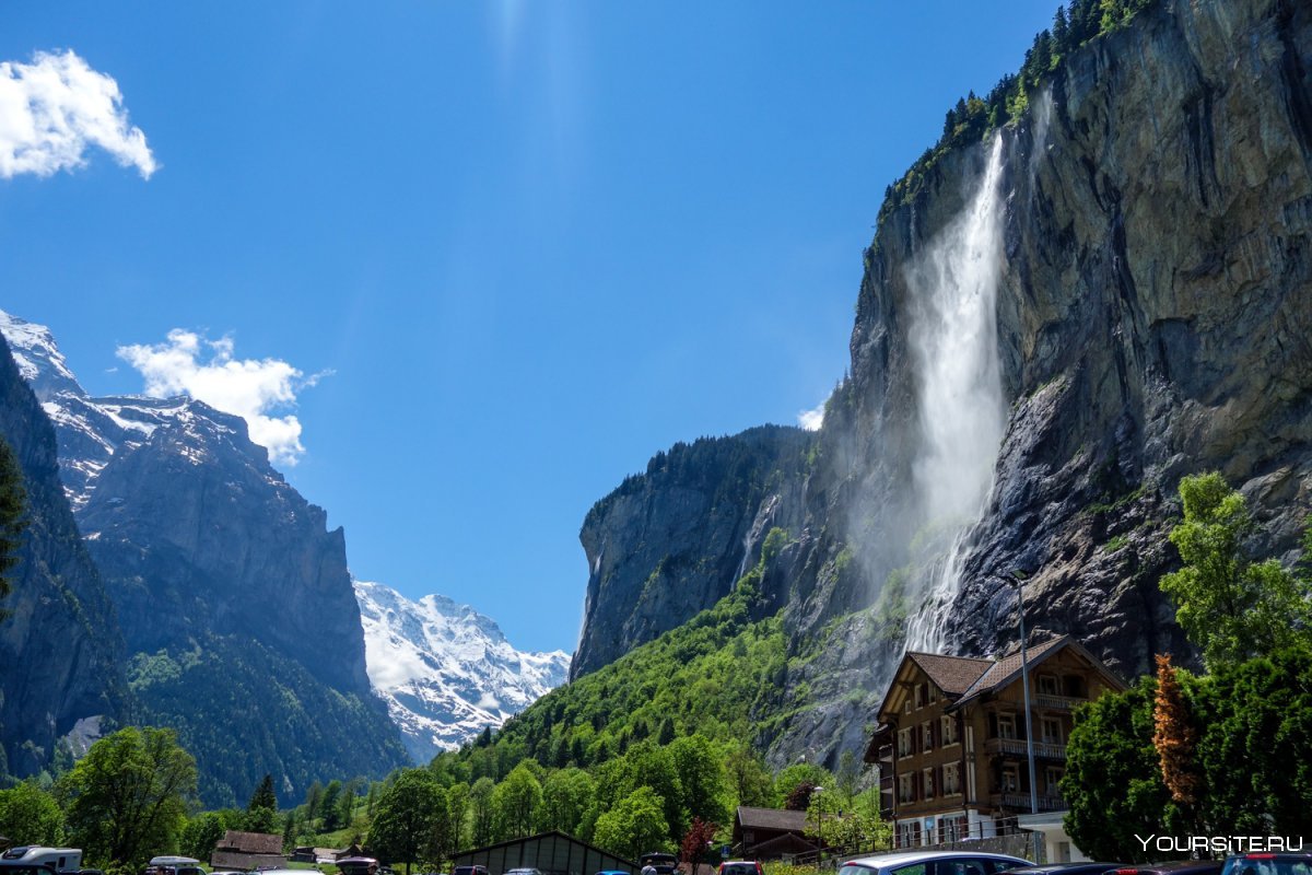 Долина 72 водопадов Лаутербруннен Швейцария