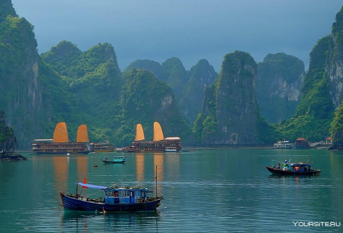 Достопримечательности Вьетнама бухта Халонг