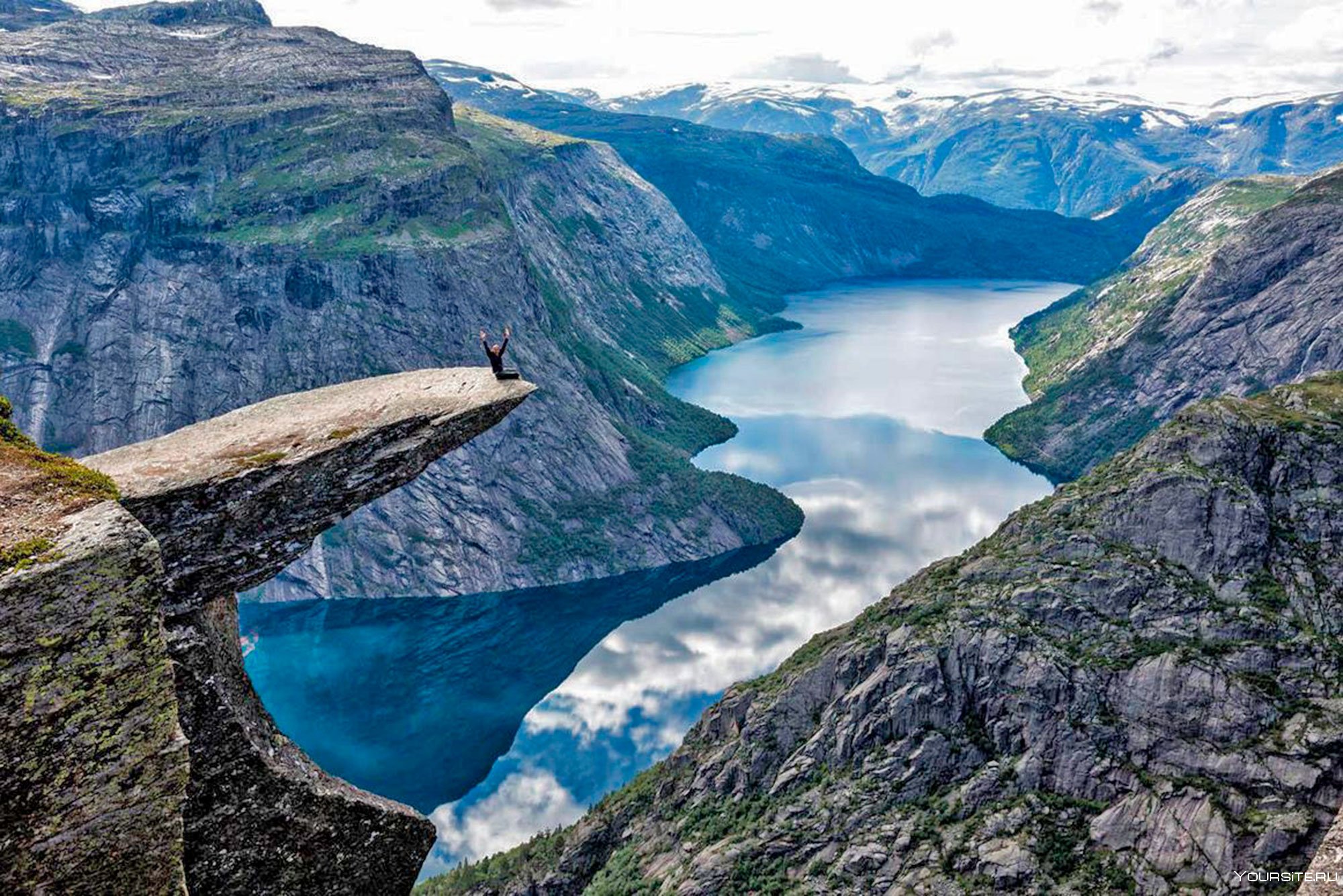Очень интересные места в мире. Язык тролля Норвегия. Язык тролля Безенги. ЦУНАМИ во фьордах Норвегии. Троллтунга Норвегия.