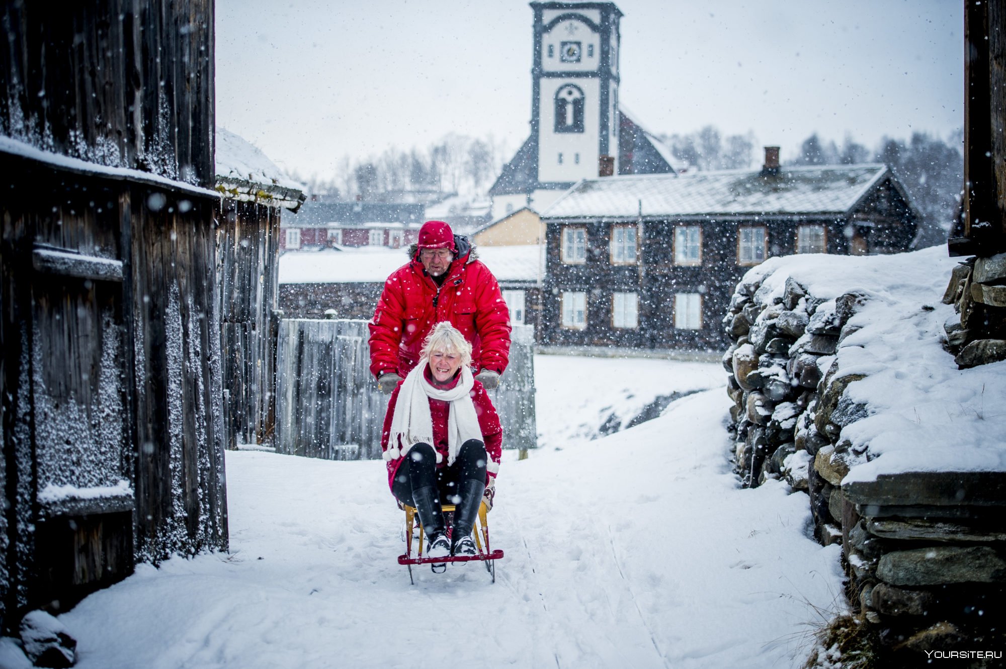 Зима в Норвегии люди