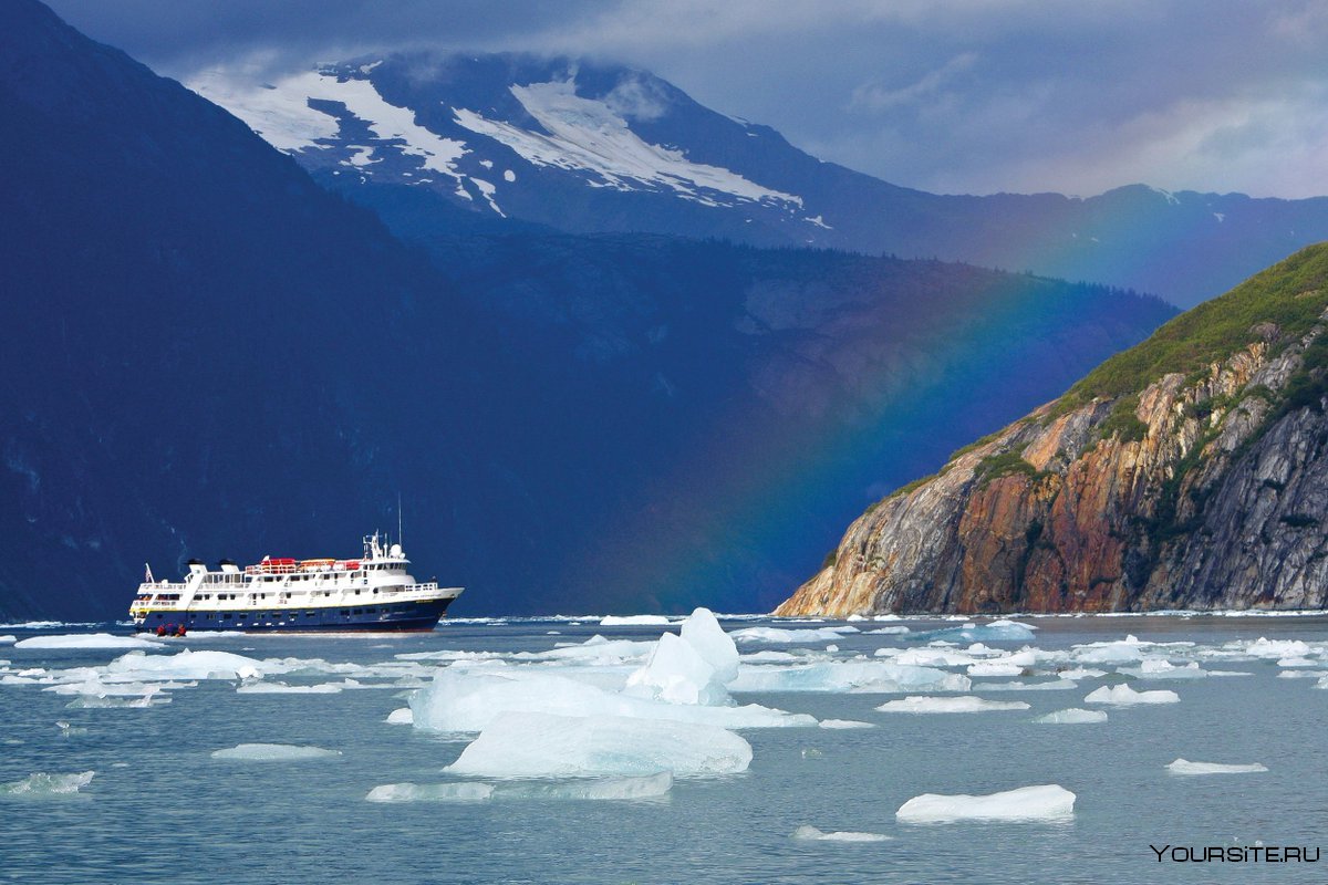 Море корабль Аляска