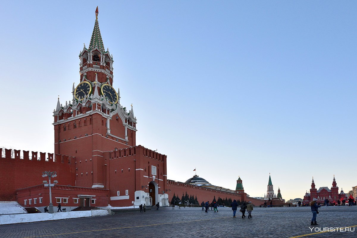 Спасская башня Московского Кремля красная площадь