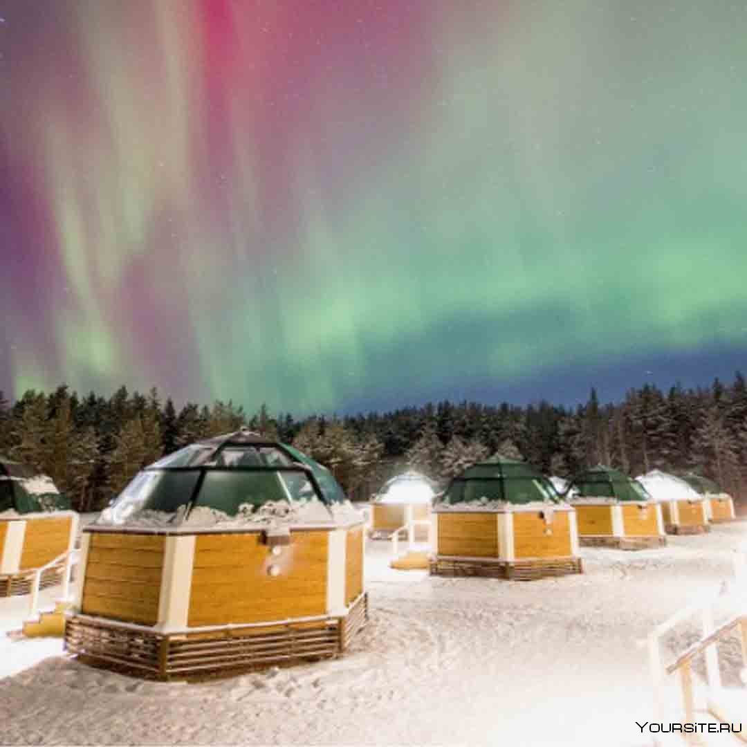 Северное сияние под открытым небом