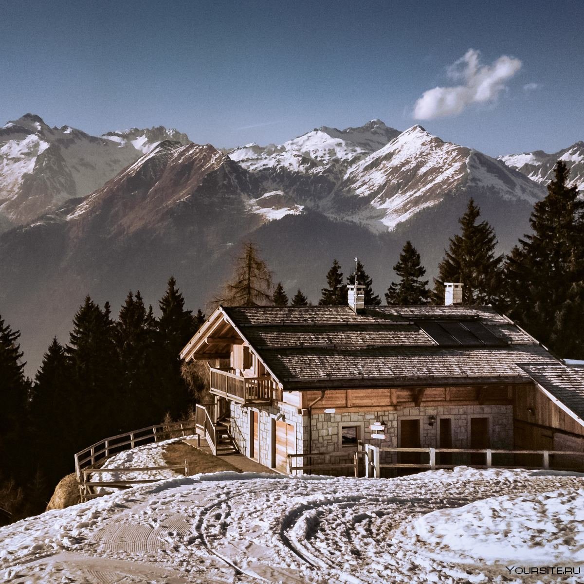 Роберт Стивенсон домик в швейцарских Альпах