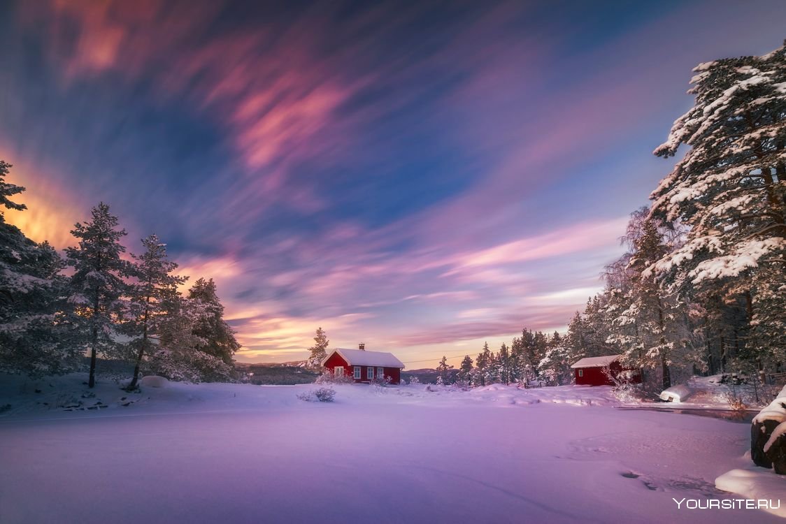 Норвегия пейзажи зима