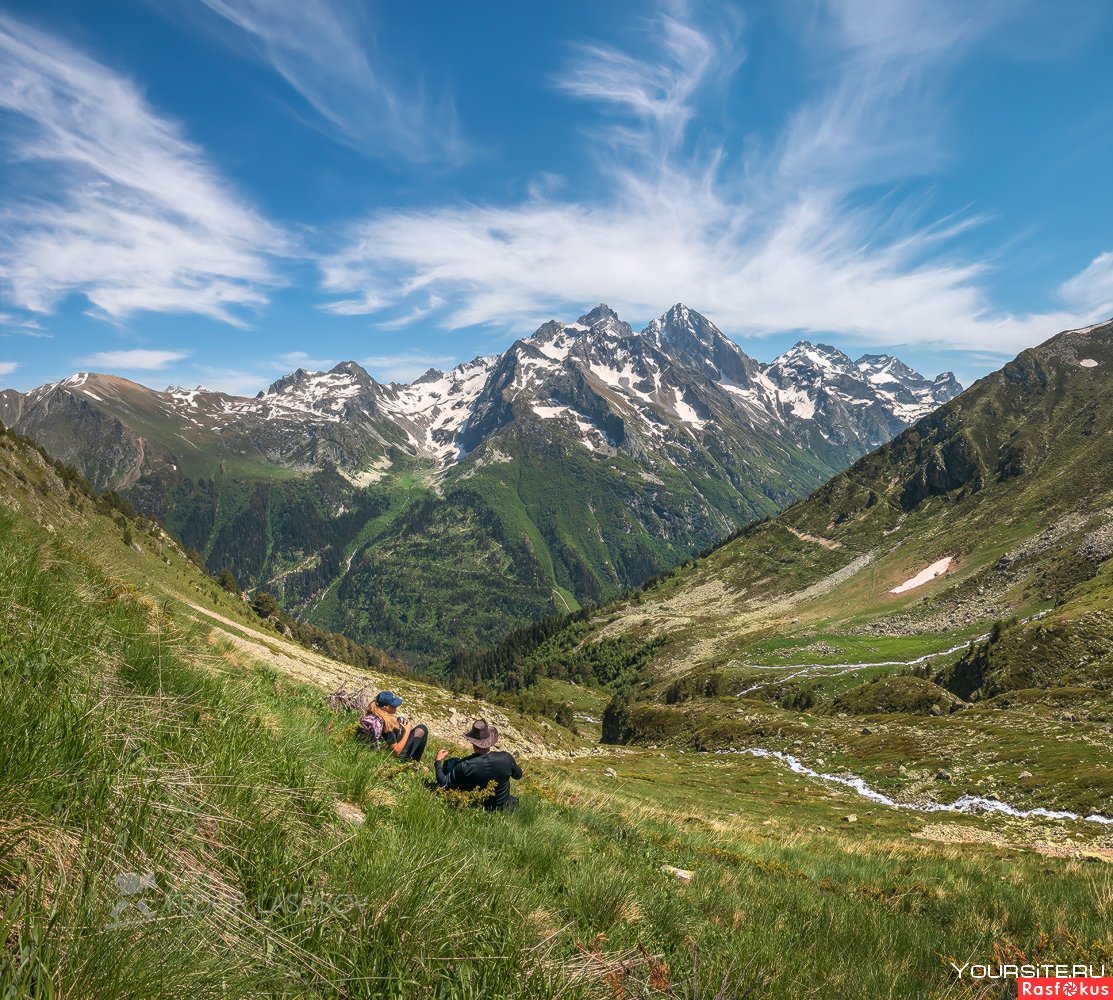 Горы кавказский хребет панорама