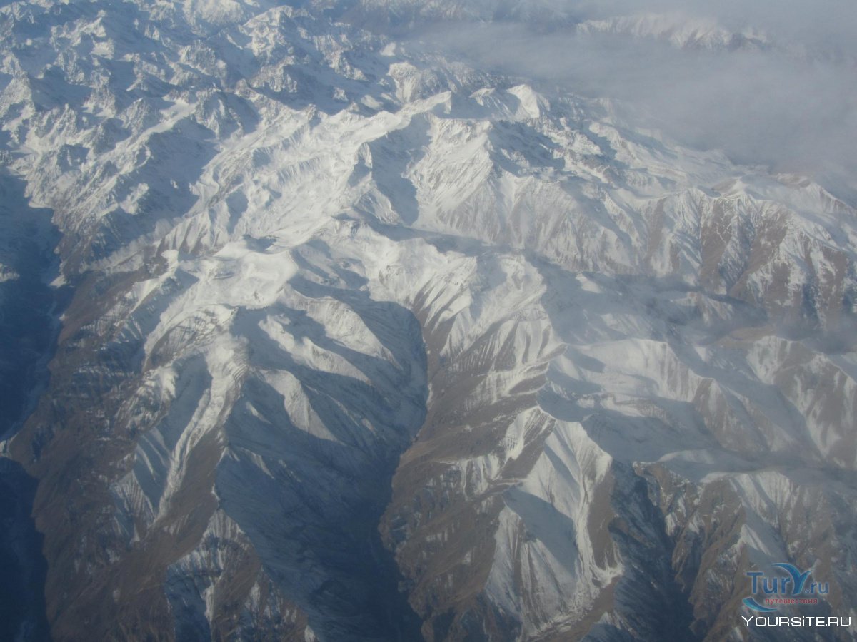 Кавказский хребет фото из самолета