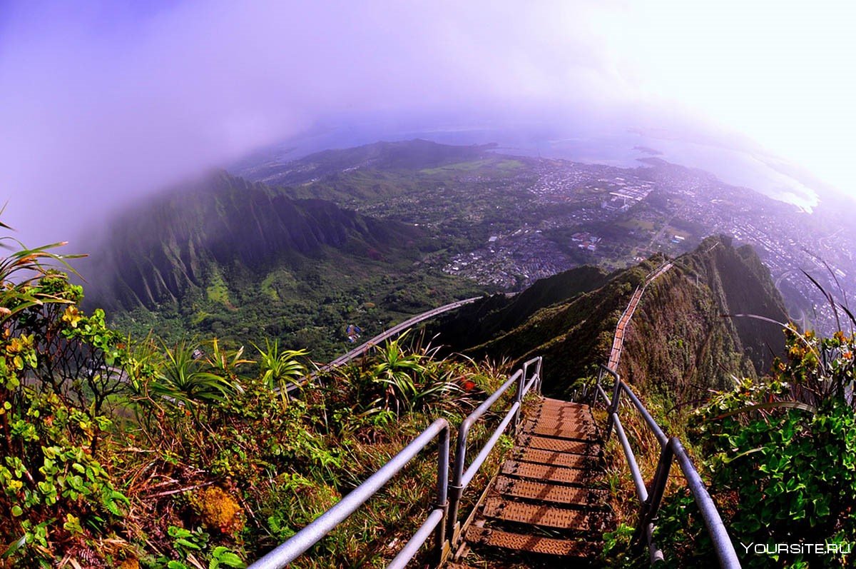 Остров Оаху Гавайи лестница