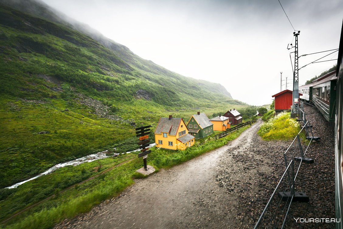 Норвегия железная дорога Фломсбана