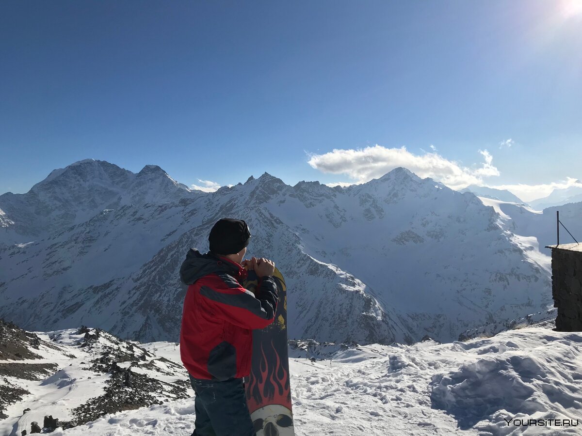 Вид на Эльбрус с красной Поляны
