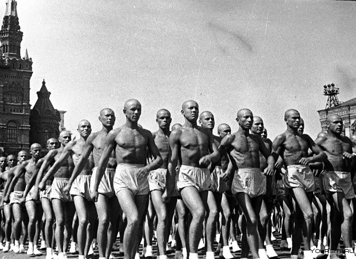 Парад физкультурников на красной площади 1936
