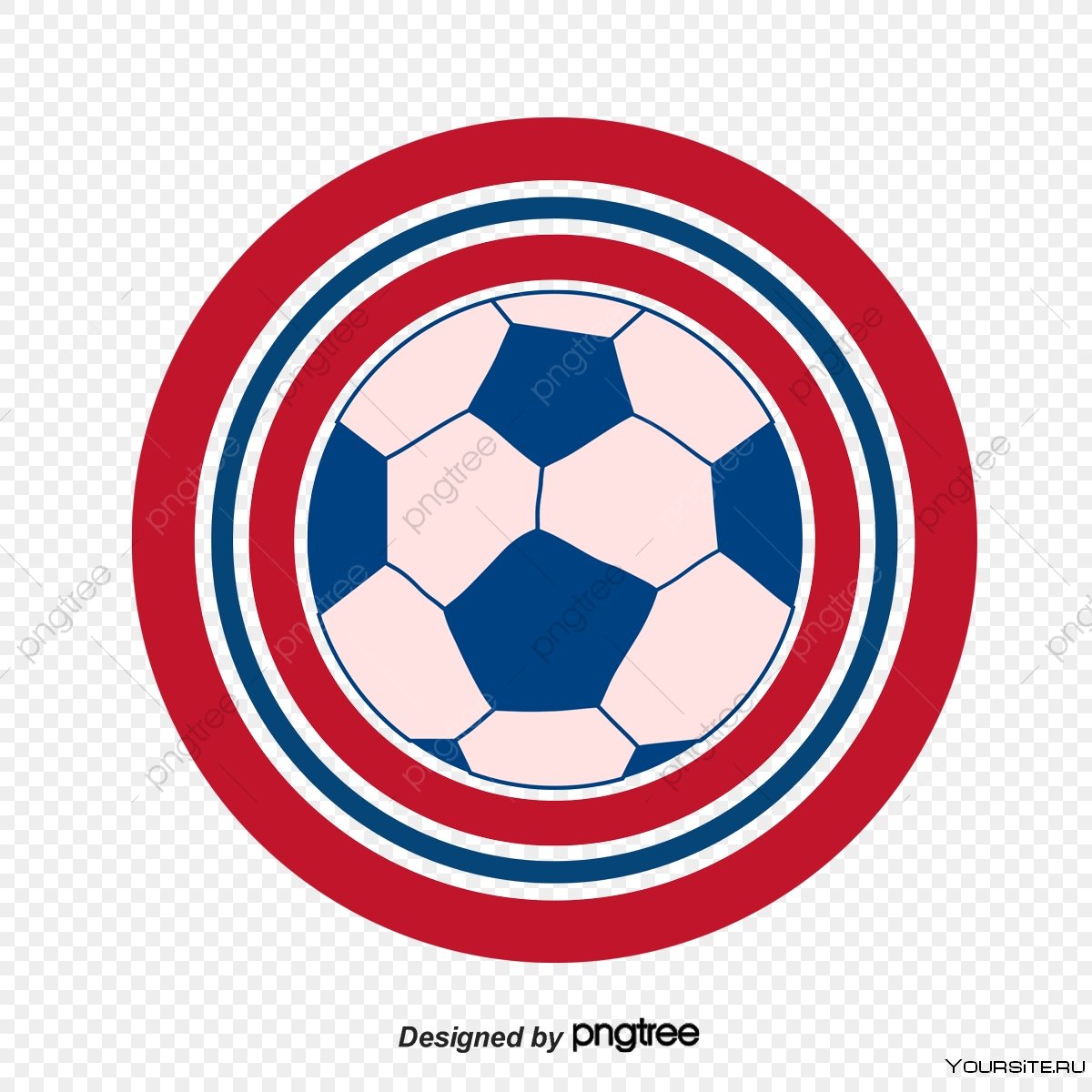 Эмблема футбольная круглая
