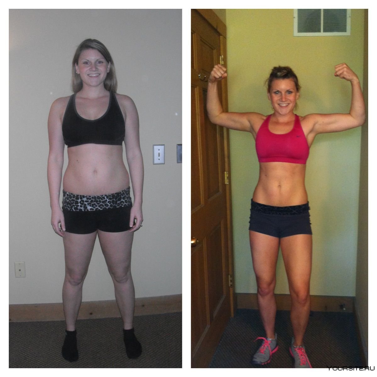 До и после занятия фитнесом