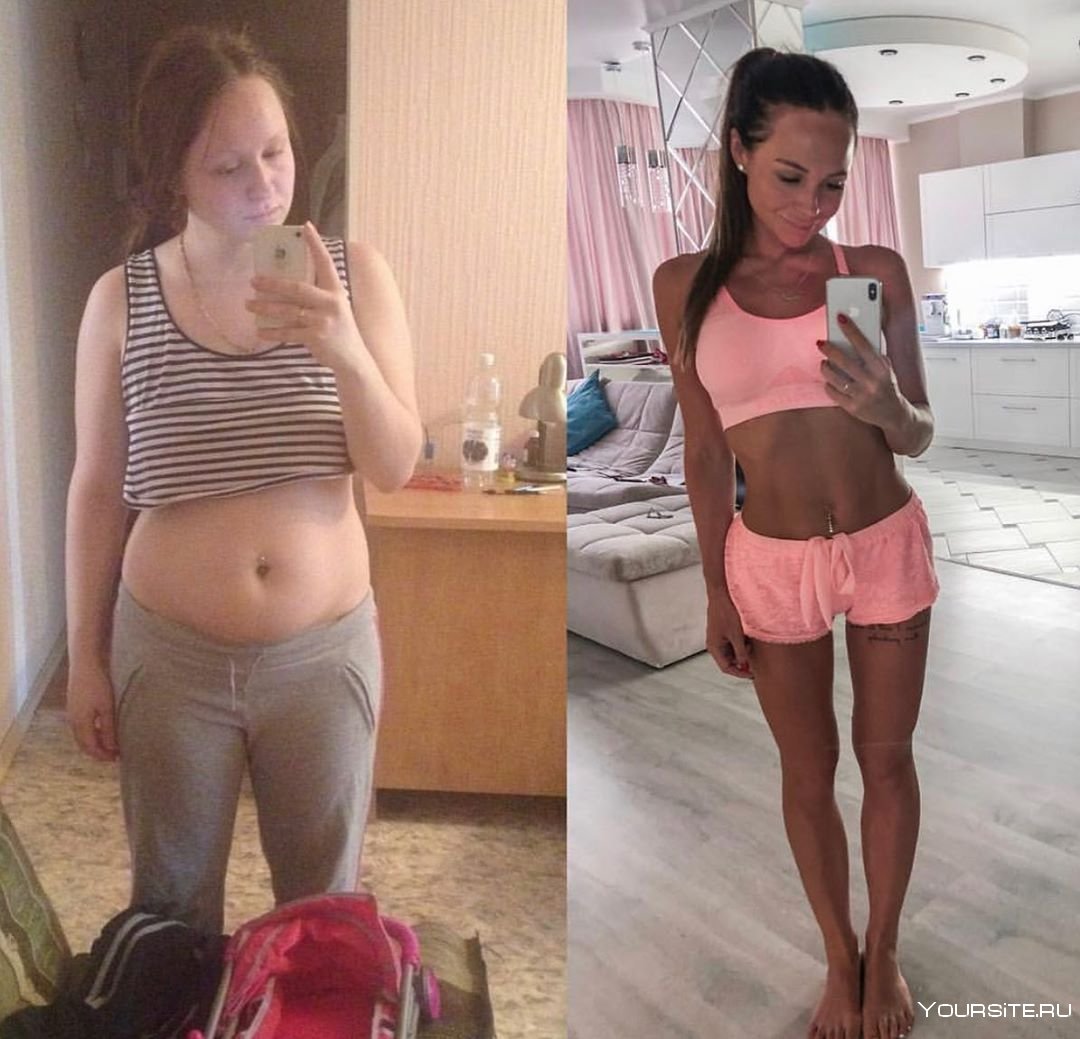Дарья Бакулина до и после похудения