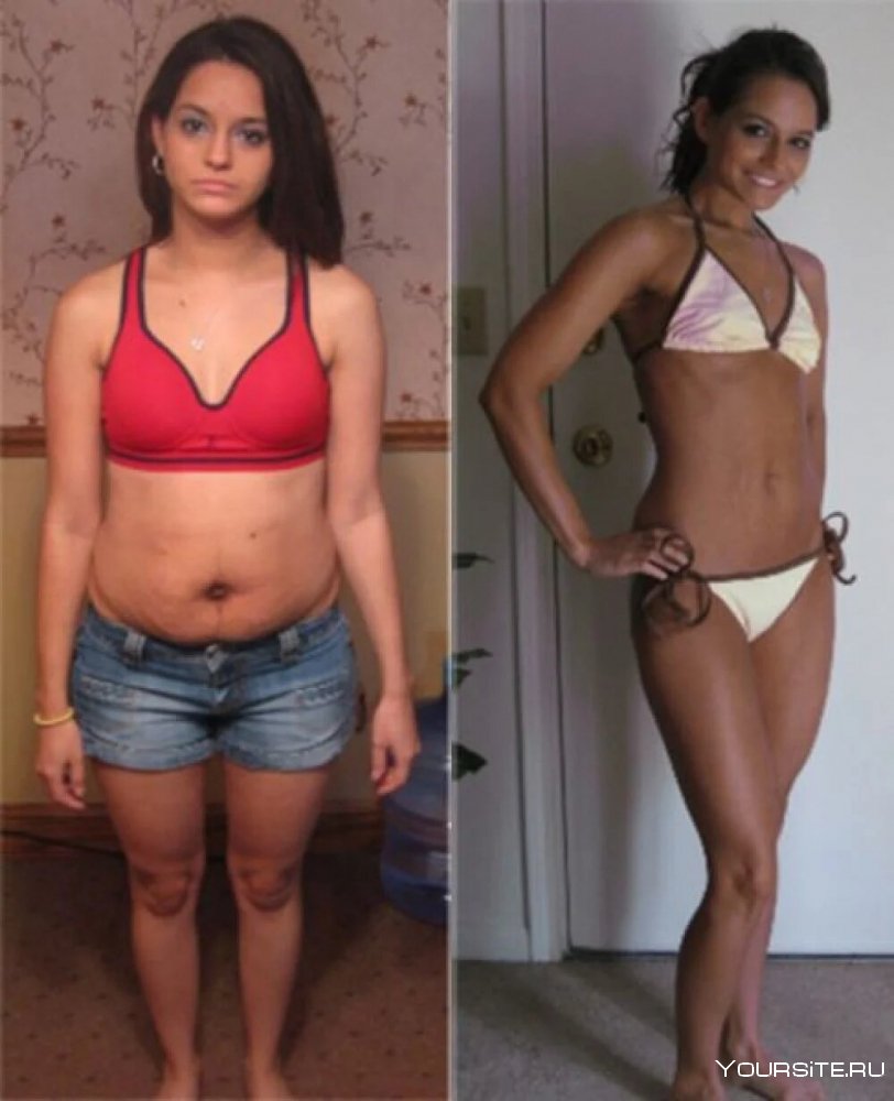 Похудение до и после месяц