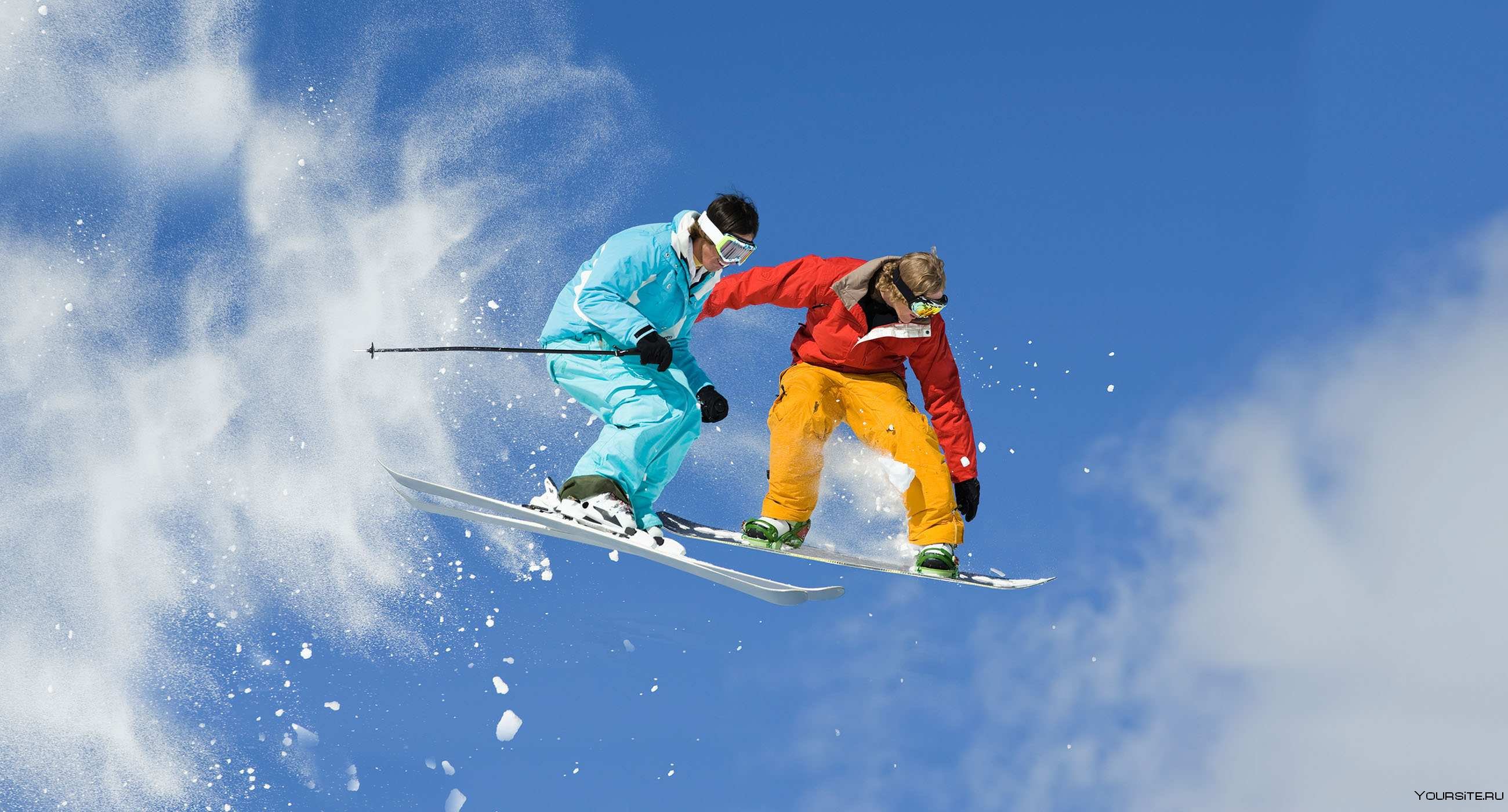 Увлекается катанием на лыжах. Горные лыжи и сноуборд. Лыжники и сноубордисты. Горнолыжник и сноубордист. Лыжники против сноубордистов.