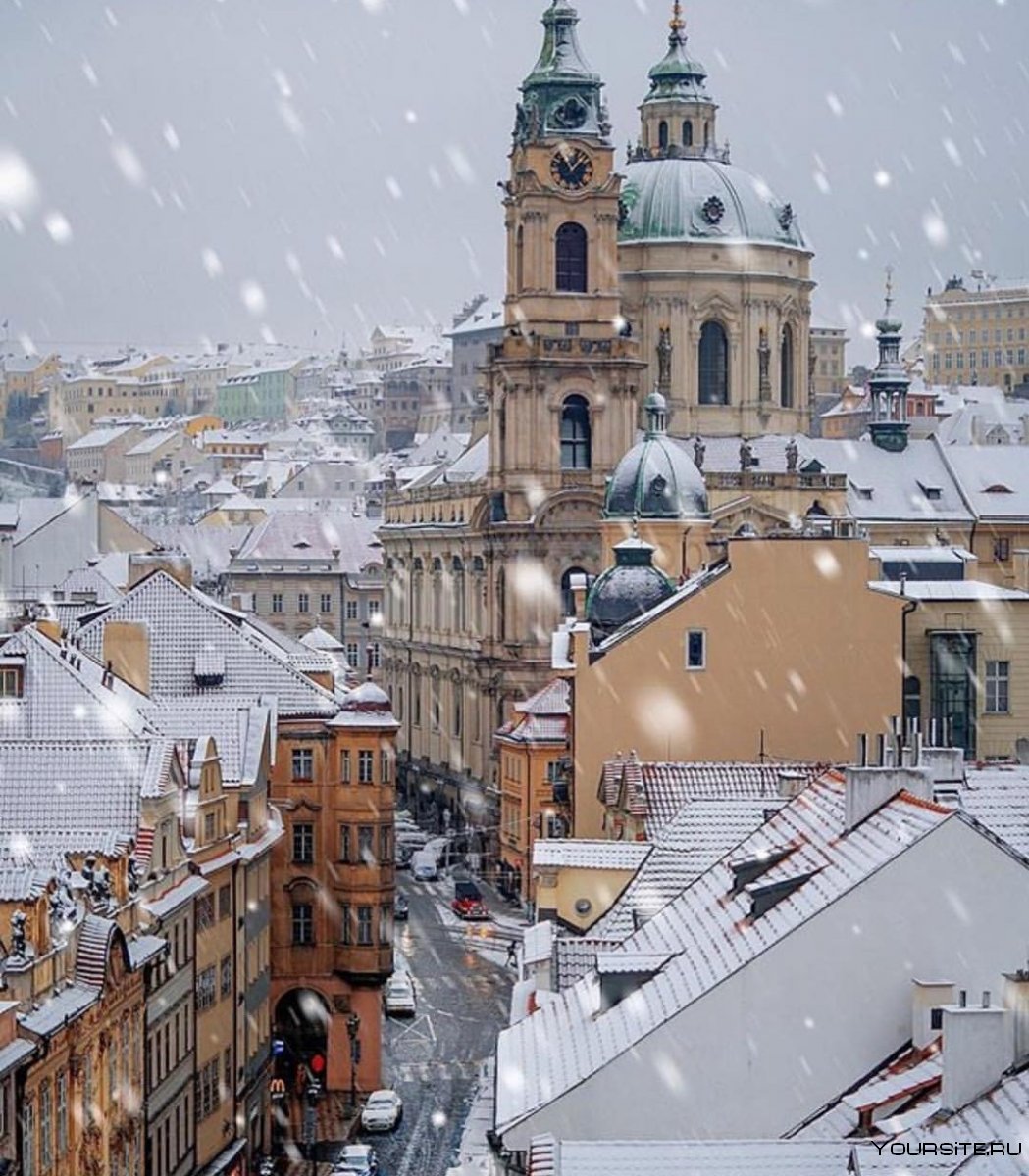 Чехия Прага зимой