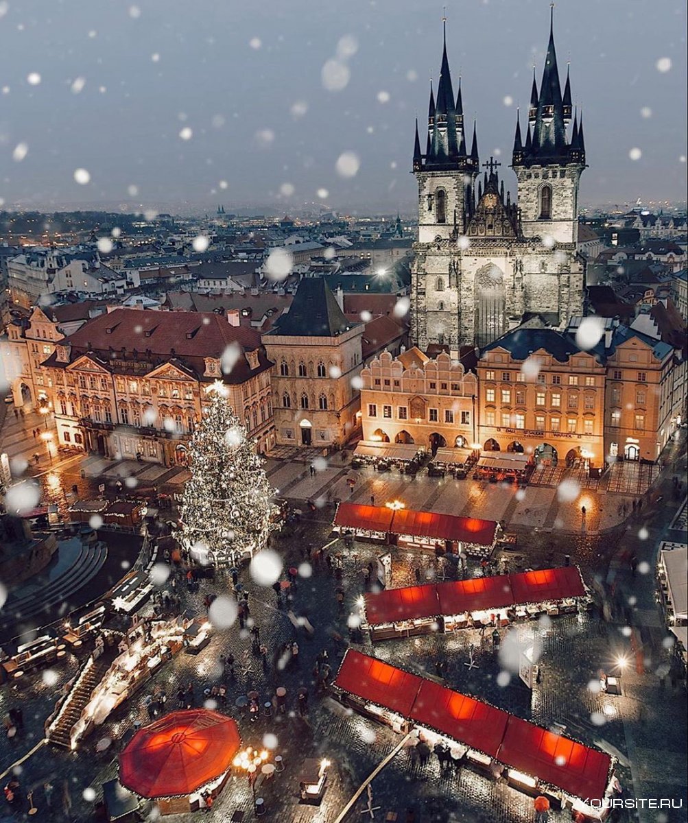 Прага зимняя площадь