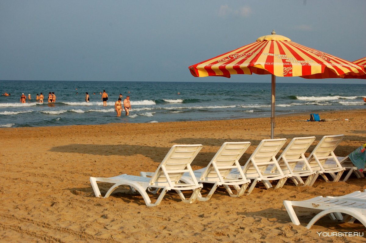 Пляж гостиницы Черноморская Анапа