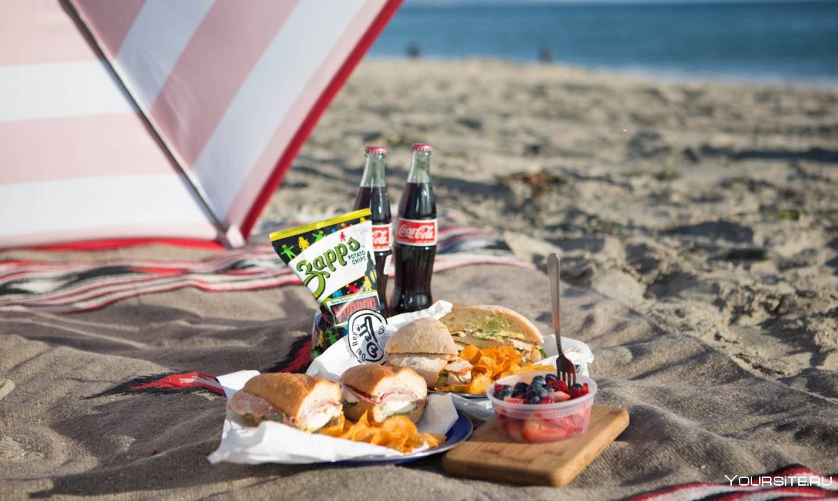 Фотосессия пикник на пляже