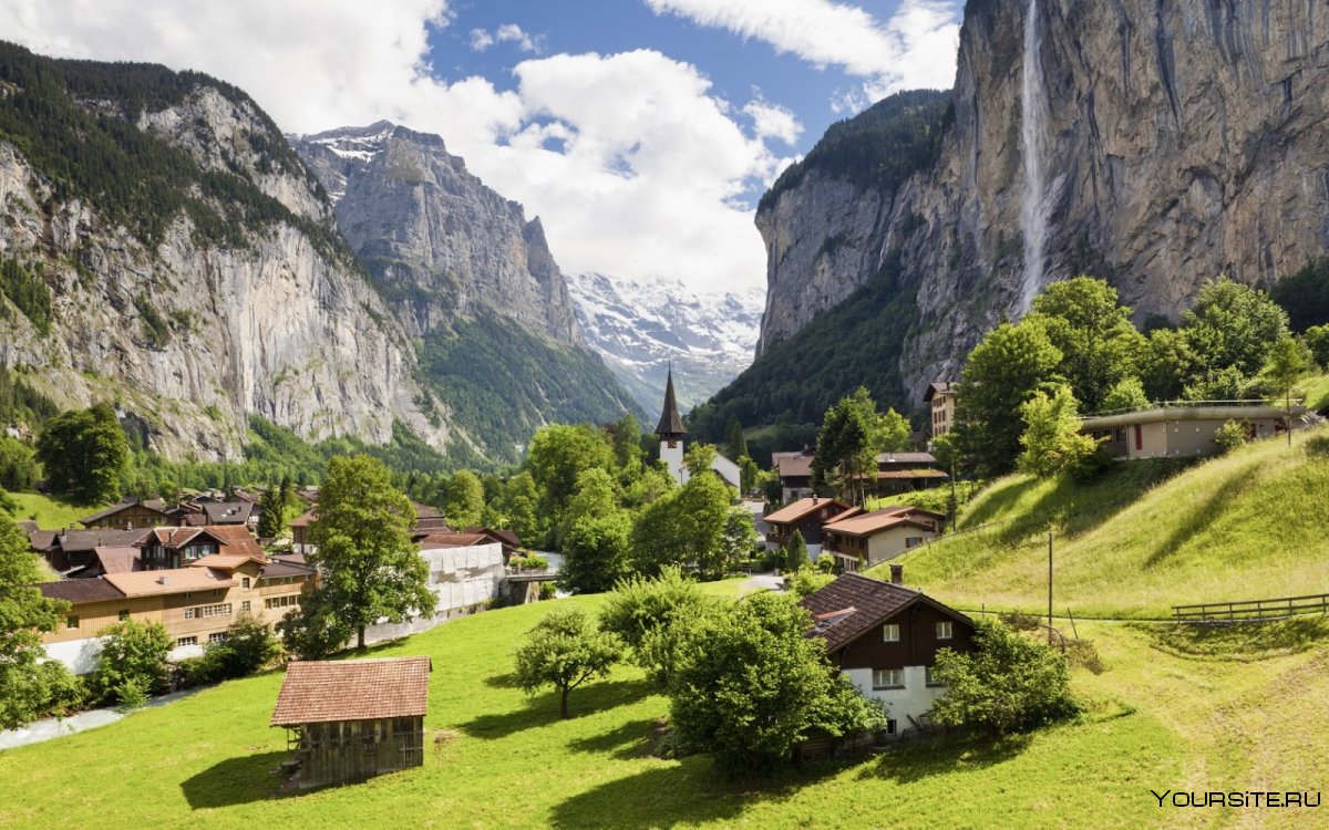 Швейцария деревня Lauterbrunnen