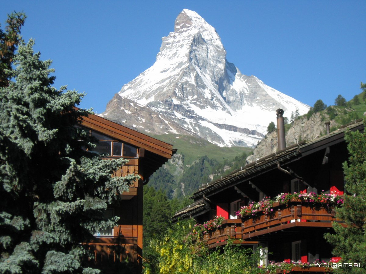 Швейцария Альпы Matterhorn