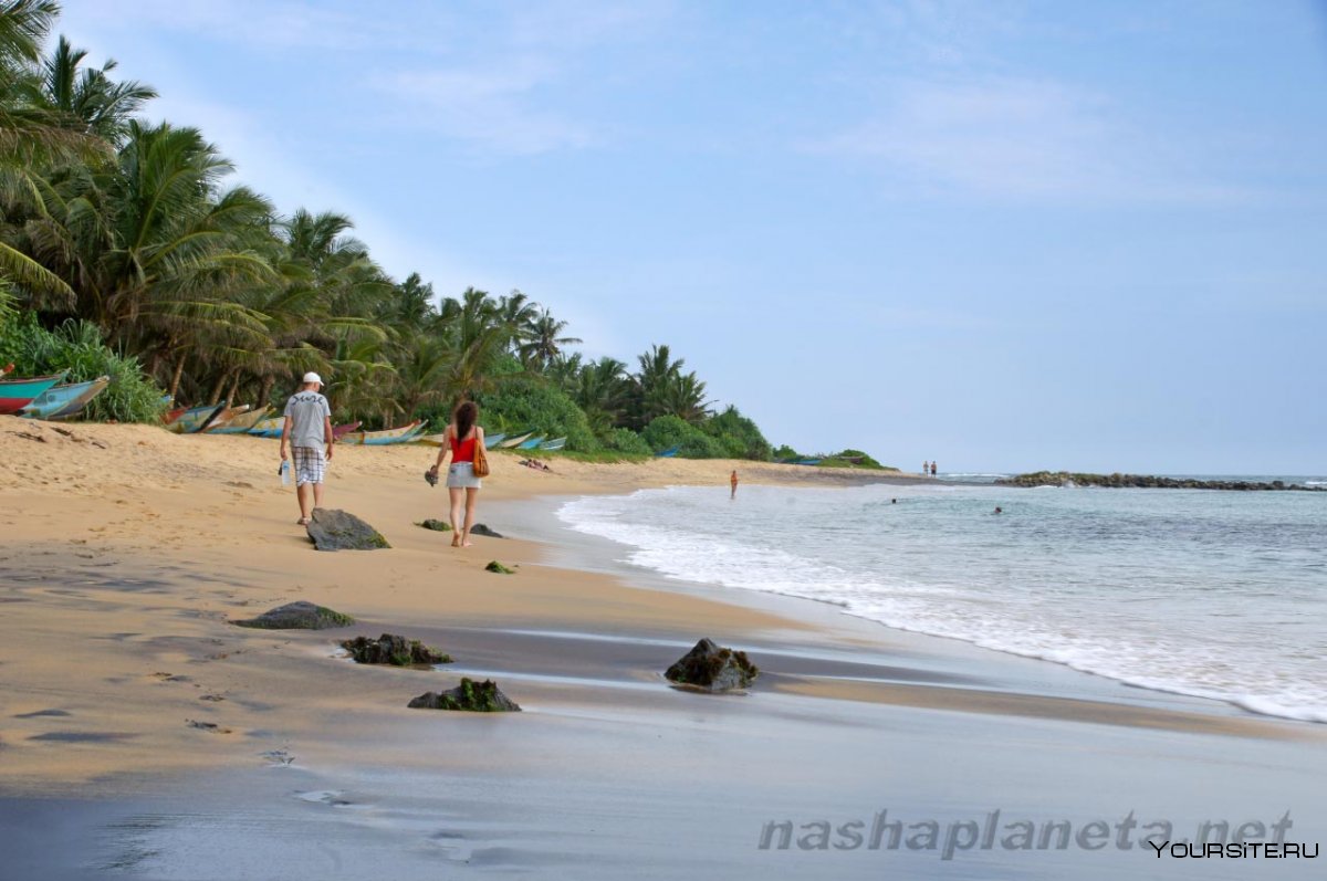 Пляж Мирисса Шри Ланка на карте