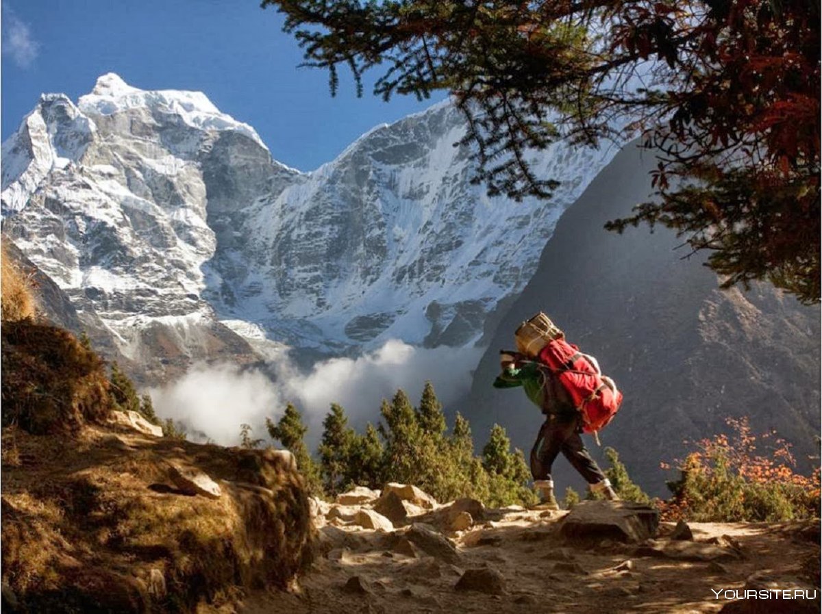Горы скалы Гималаи Эверест альпинисты