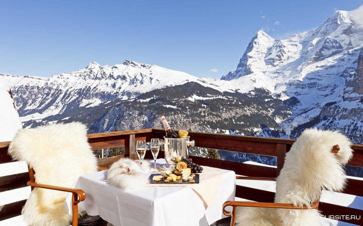 Швейцария горы Альпы отель