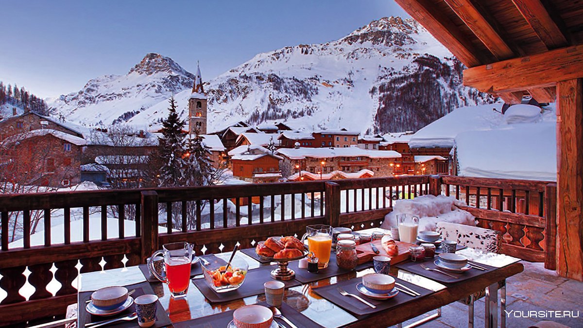 Швейцария Альпы завтрак