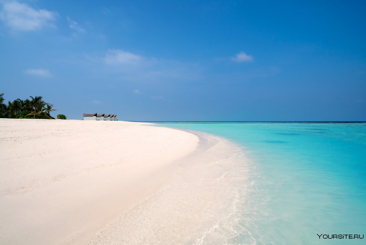 Мальдивы белый песок