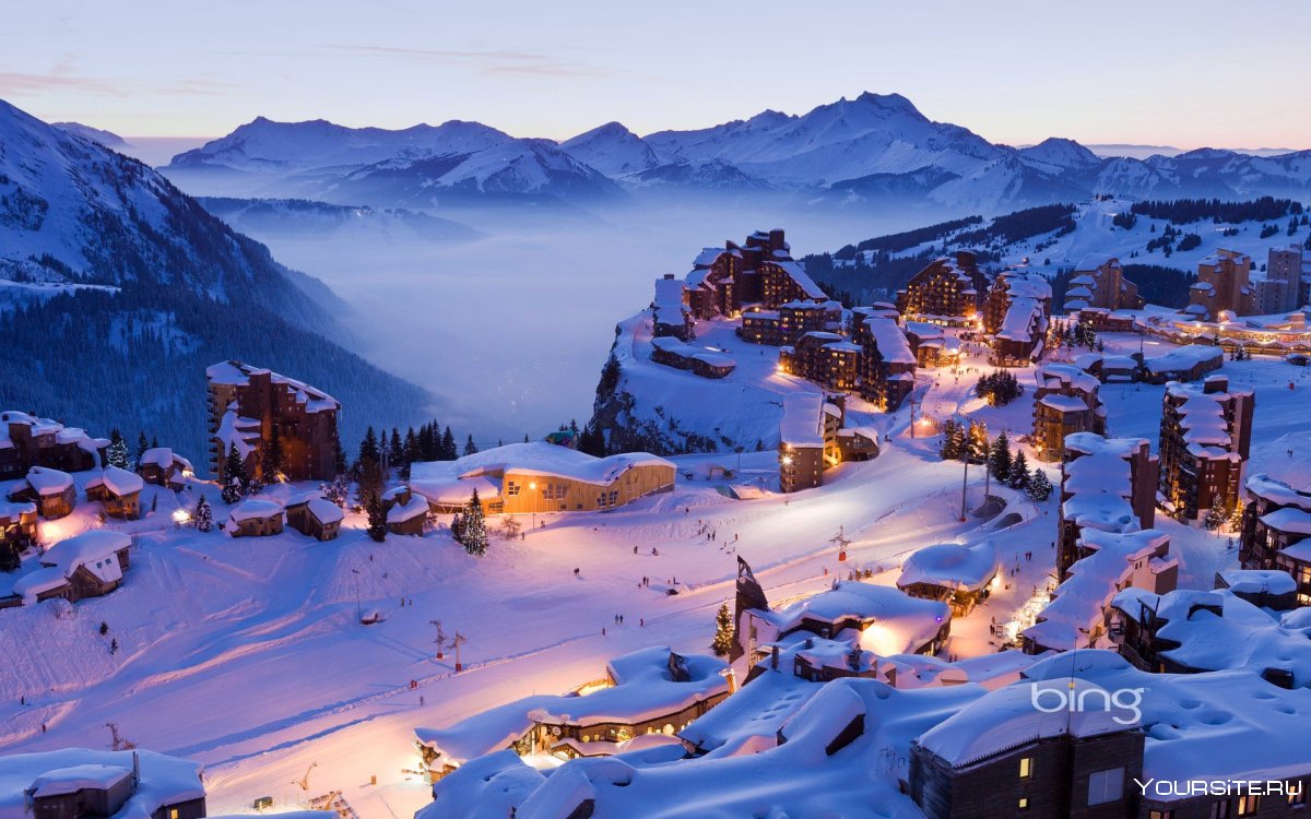 Альпы Франция горнолыжный курорт