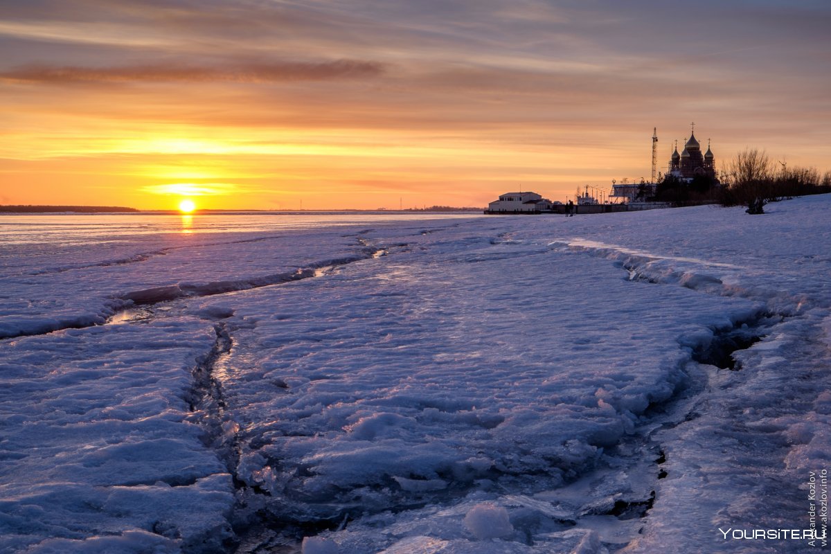 Северная Двина Архангельск зимой