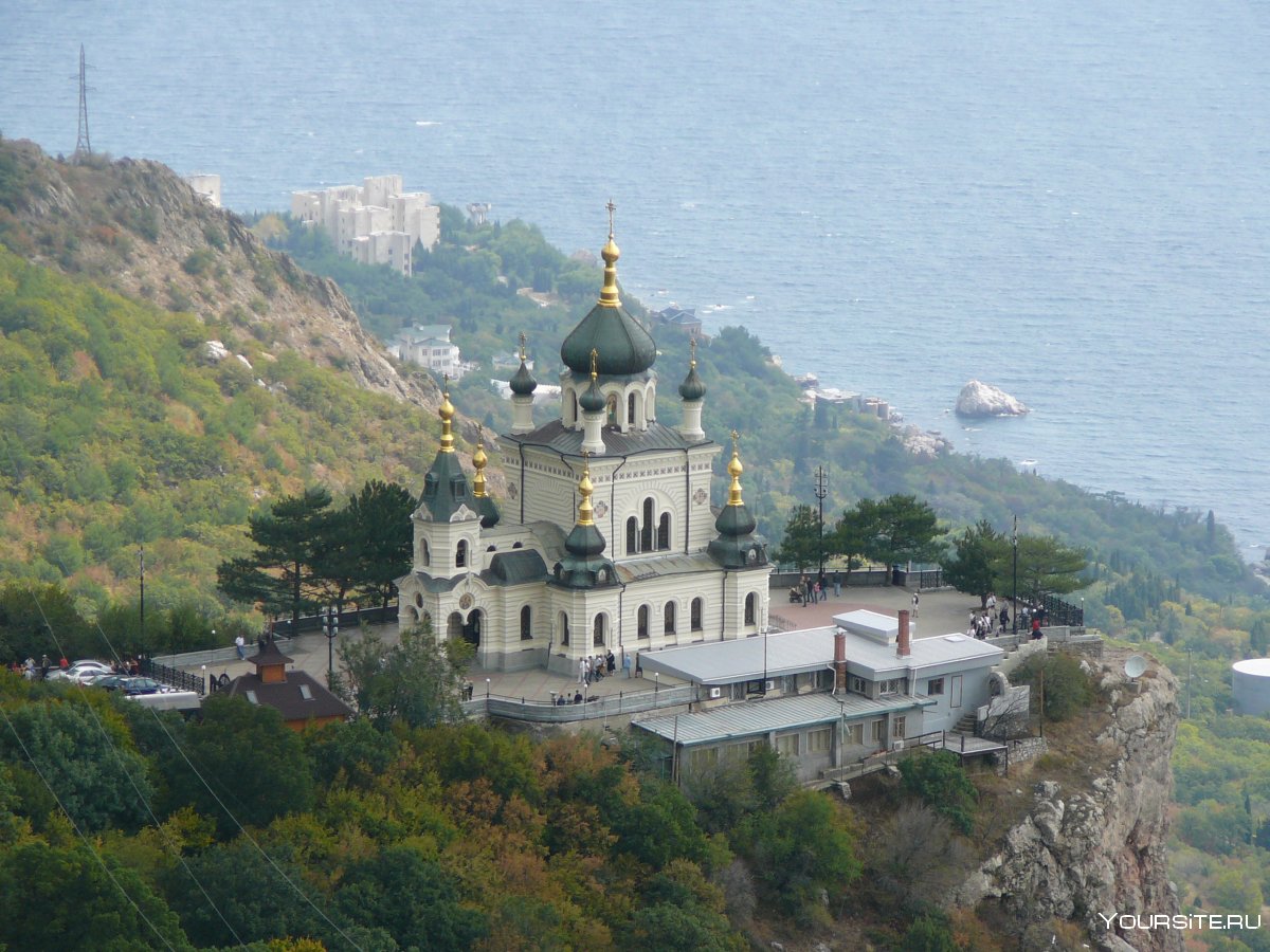 Крым Форос храм Воскресения Христова силуэт