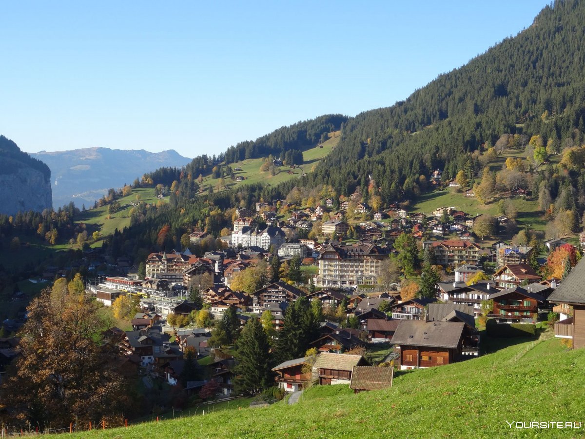 Деревня Венген Швейцария