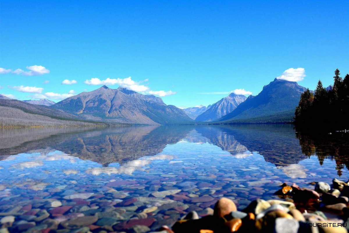 Озеро макдональдс в национальном парке Глейшер
