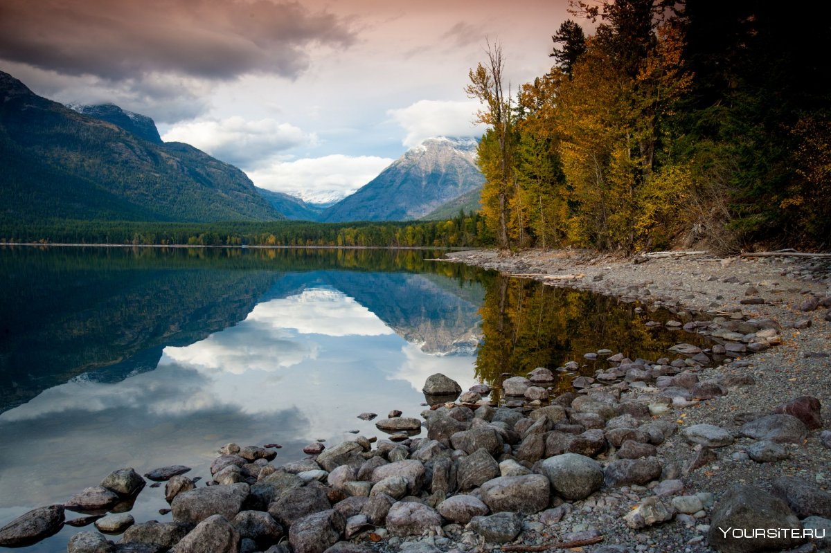 Национальный парк Глейшер озеро Макдональд Монтана США