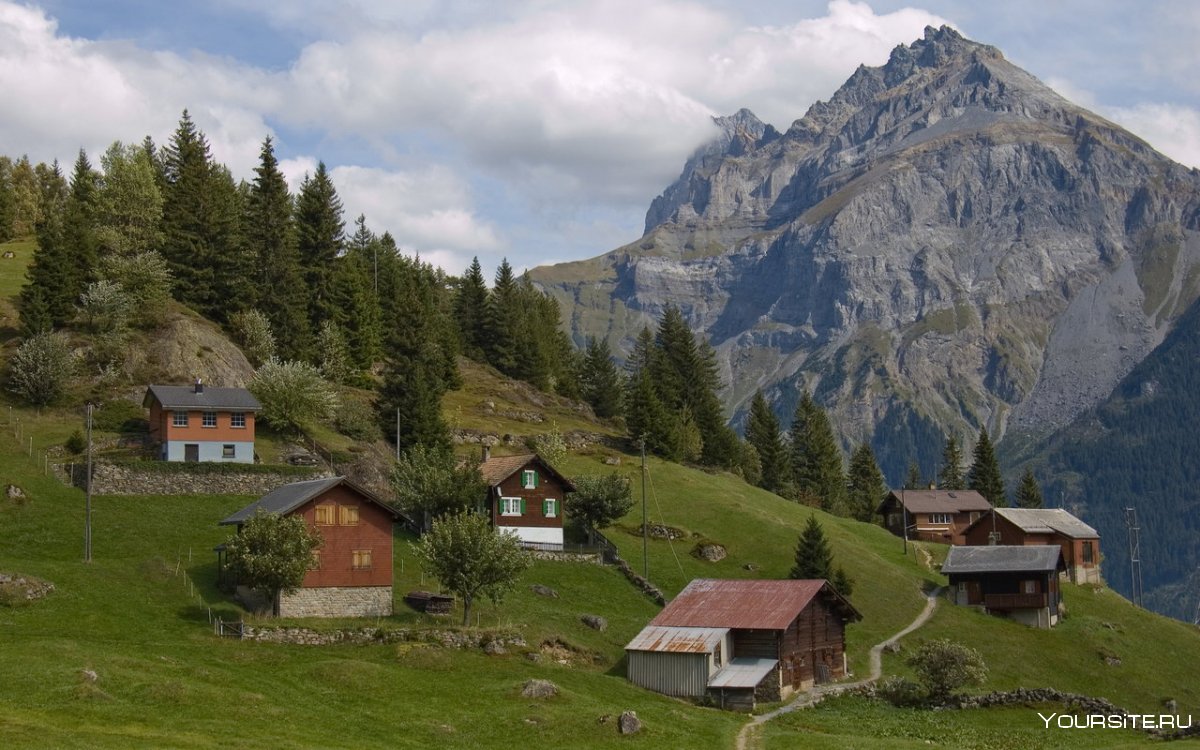 Швейцарская Альпийская деревня