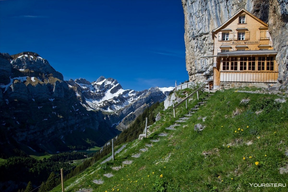 Швейцария горы Альпы отель