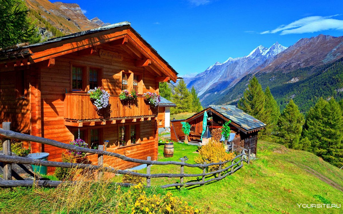 Альпийская избушка швейцарца