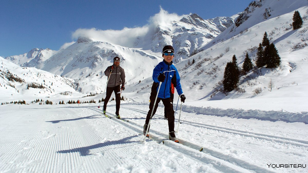 Лыжные гонки в горах
